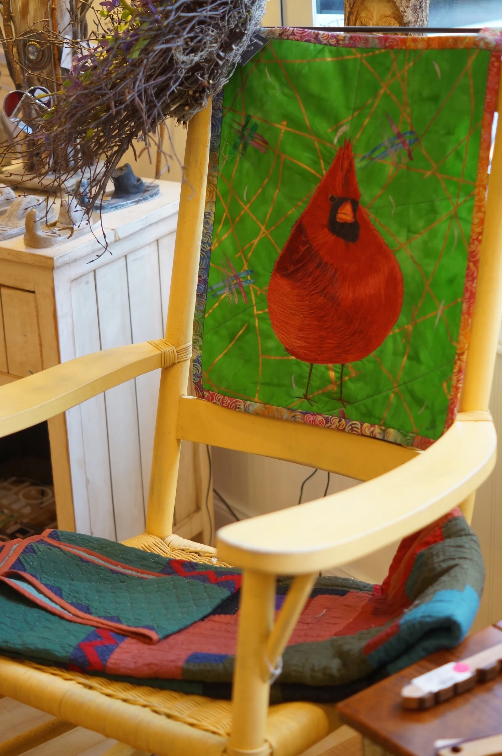 Thread Painted Cardinal