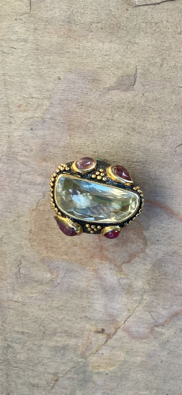 Green Amethest and Tourmaline In Silver and Gold 302.png