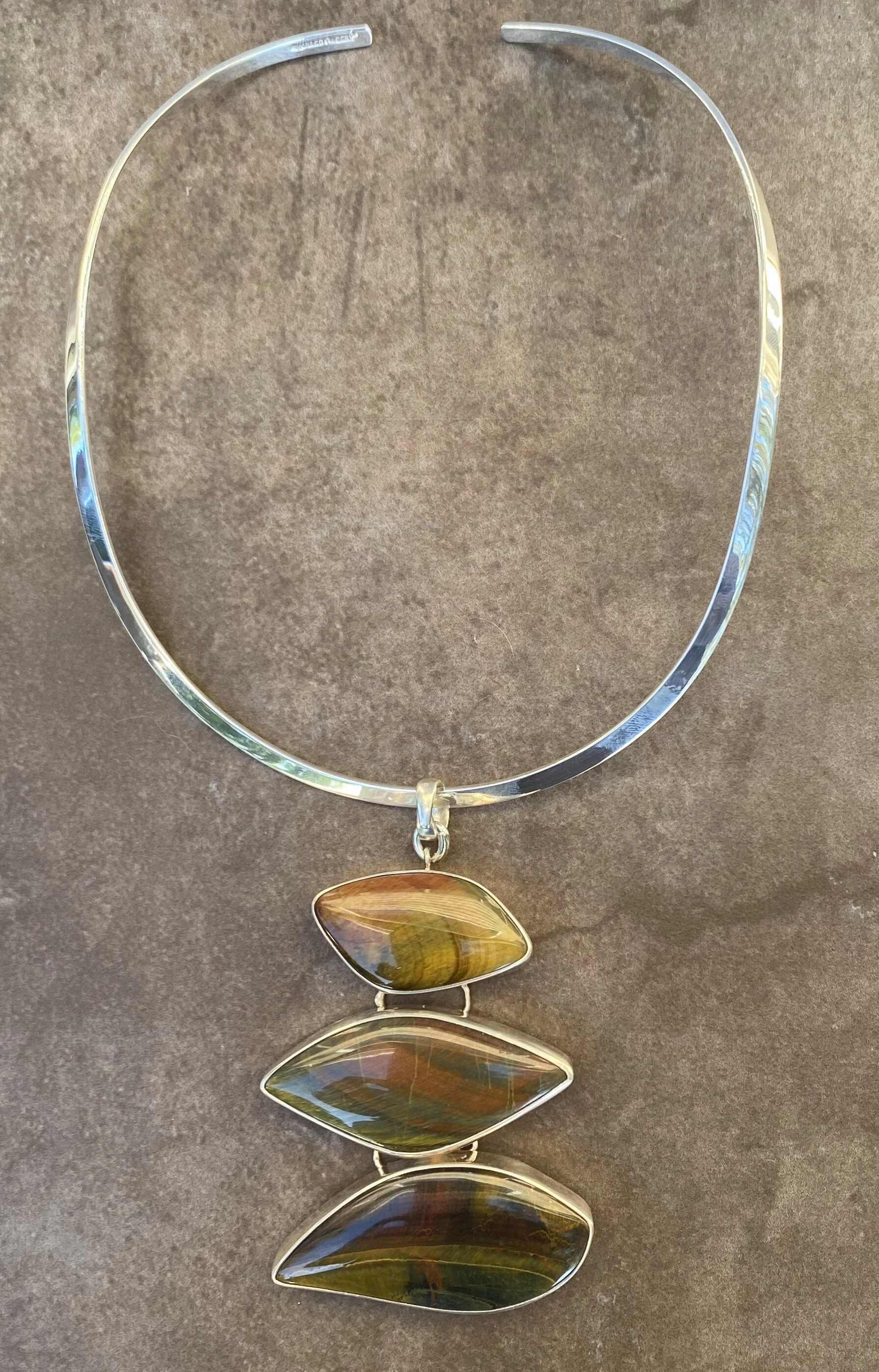 Triple Tiger Eye On Alchemia Collar 202.jpg
