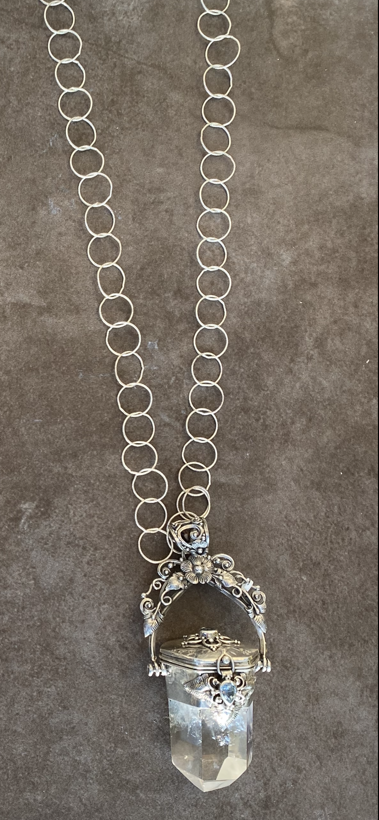 Silver and Crystal Poison Box Necklace $230.png