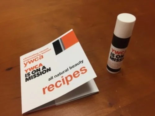 Tools of the trade - hand-made lip balm and a booklet of non-toxic beauty recipes to share with peers