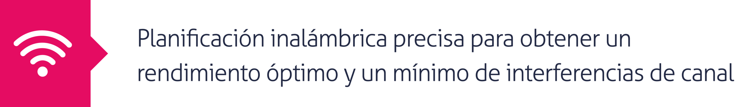 3. Planificación inalámbrica precisa para obtener un rendimiento óptimo y un mínimo de interferencias de canal