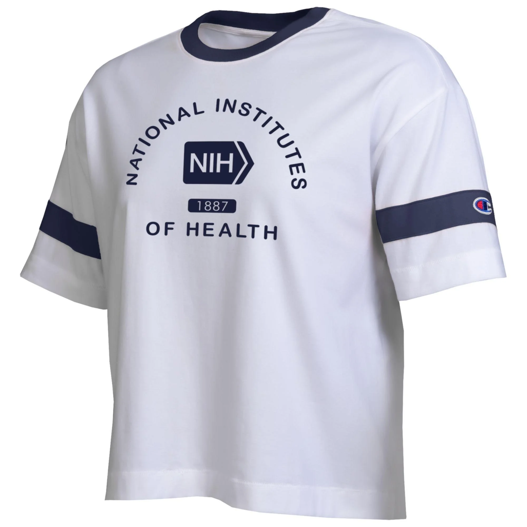 Women's Navy Striped Ringer Tee