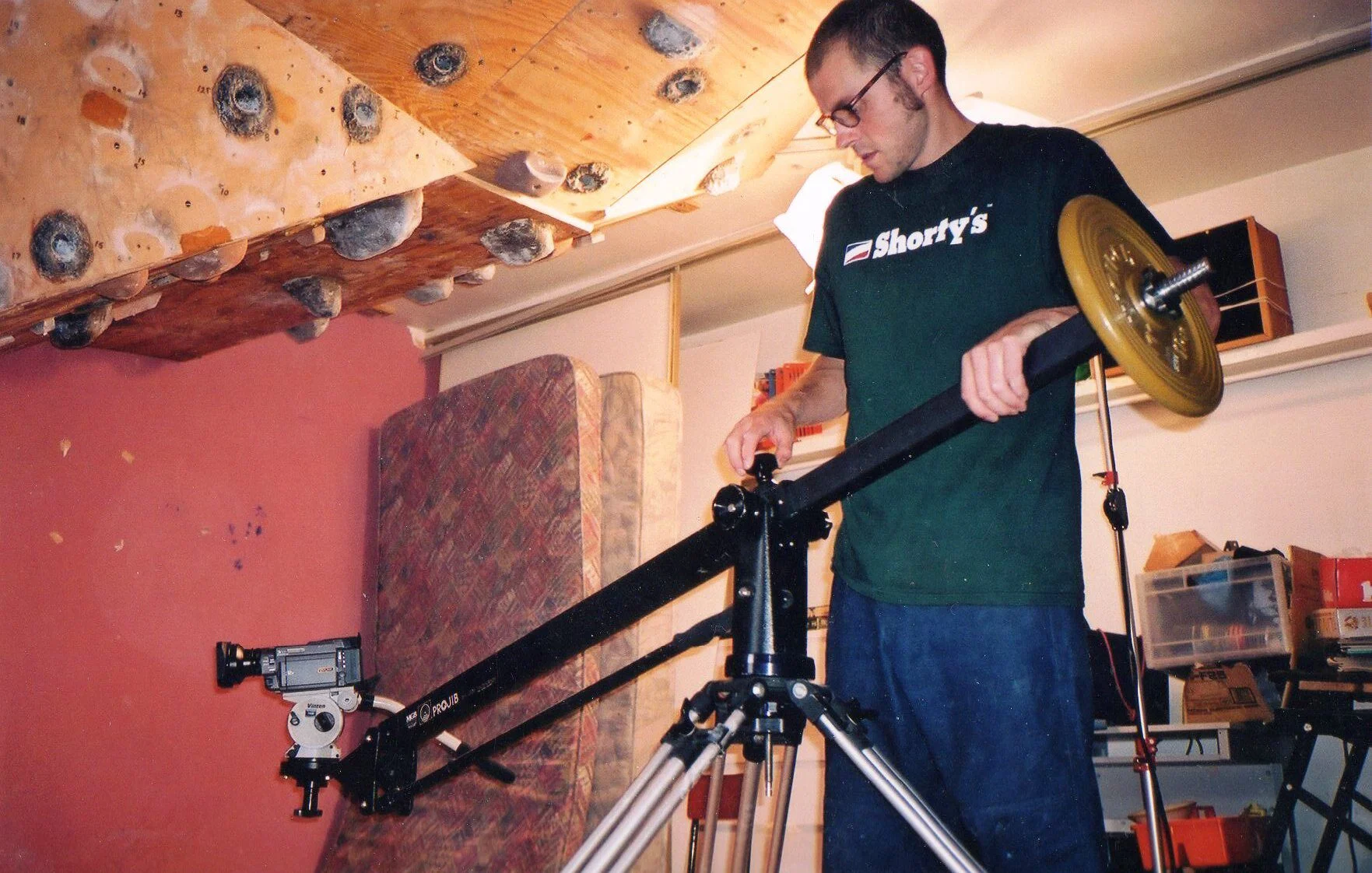Ben Pritchard filming 'Splinter' 2000
