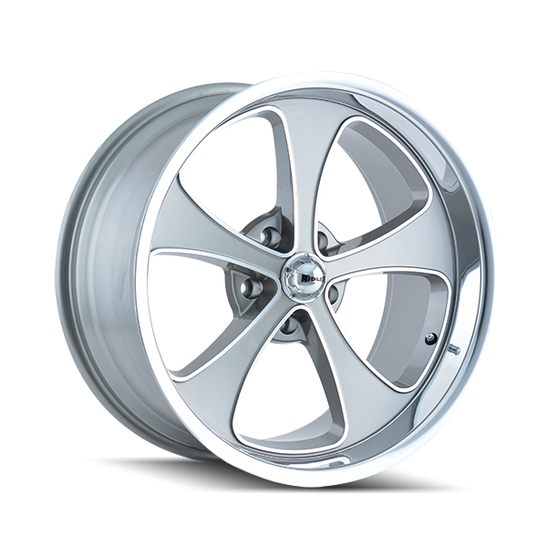 17x8/5x120.65mm Ridler Style 645 Matte Black Wheel with Machined Face/Polished Lip