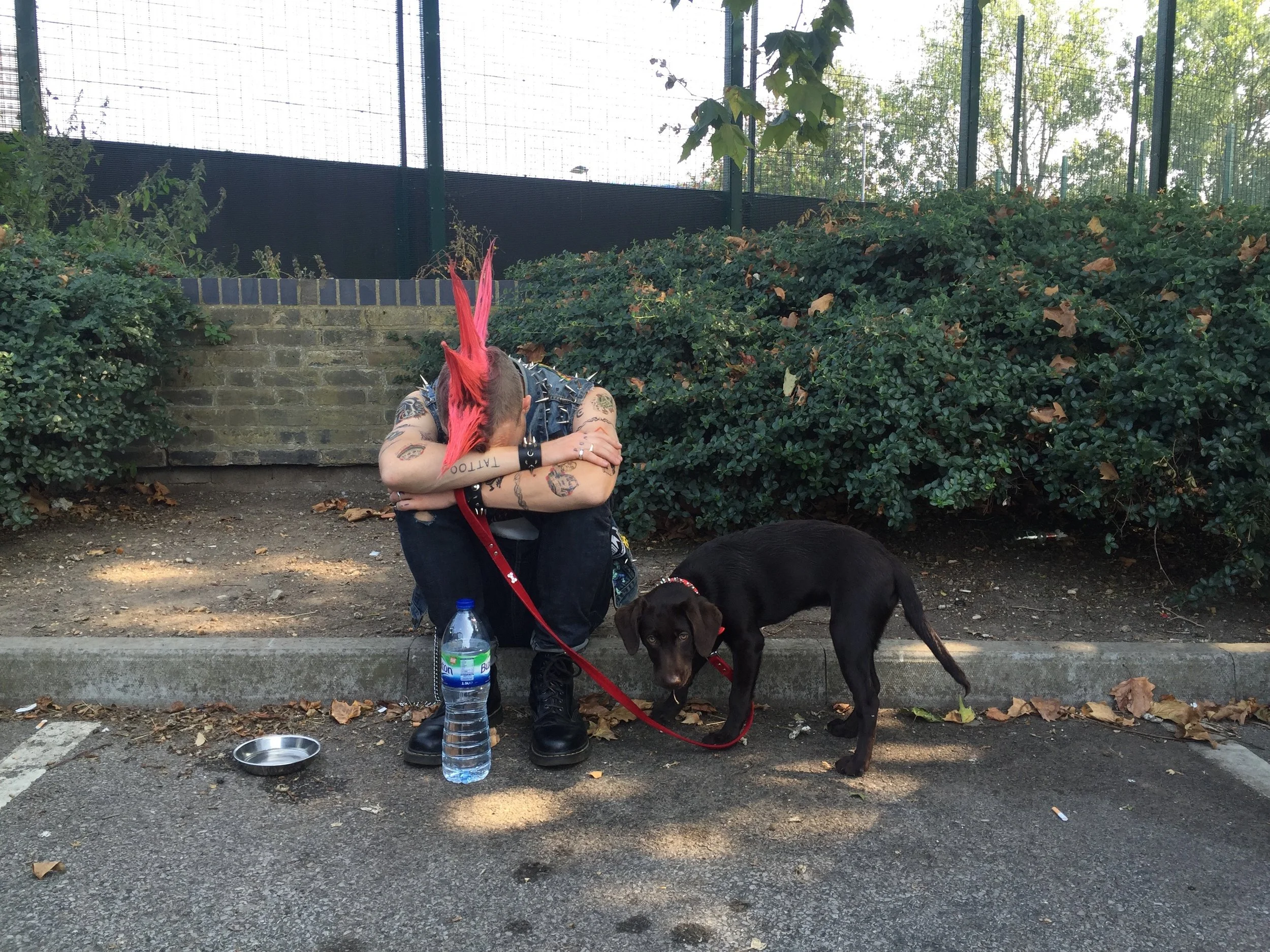 Beetle and Bake on a rest between scenes.