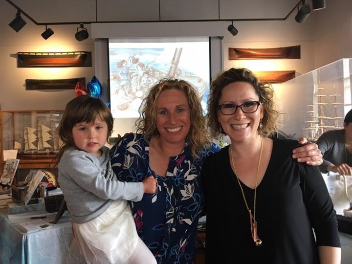 Author Elizabeth Lorayne with Kasey Edwards, co-founder of Cure SPG47 and her daughter, Robbie.