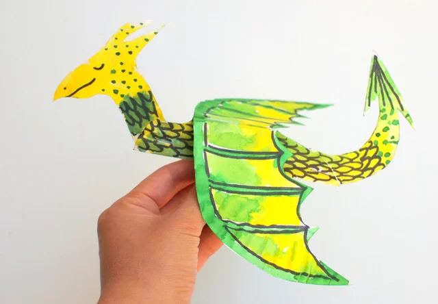 Paper Plate Dragons from Pink Stripey Socks