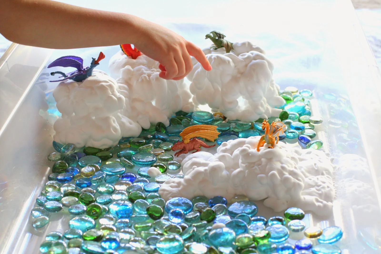 Dragon World Sensory Play from Fun at Home with Kids.