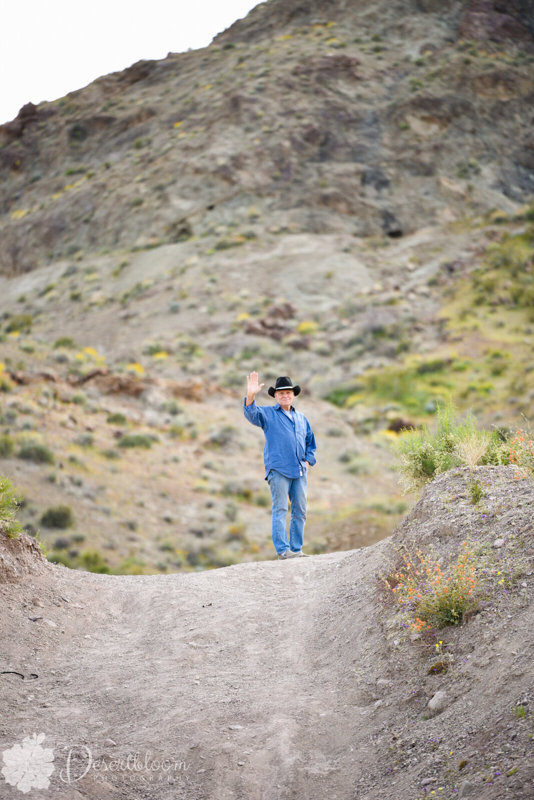 Old miner exploring Nelson, NV