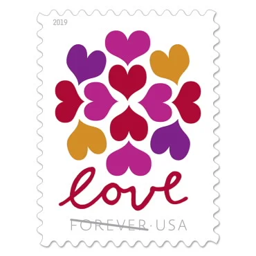 1 oz. Forever Stamp - Hearts Blossom - $0.55