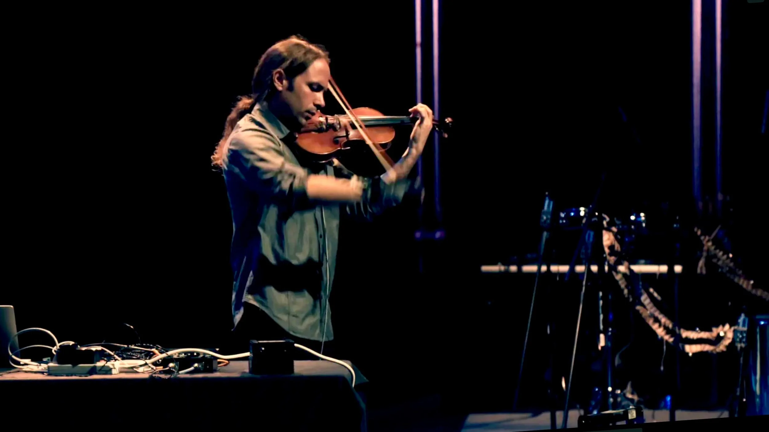 Performing on violin. ACM TEI Arts Track, Tempe Center for the Arts.