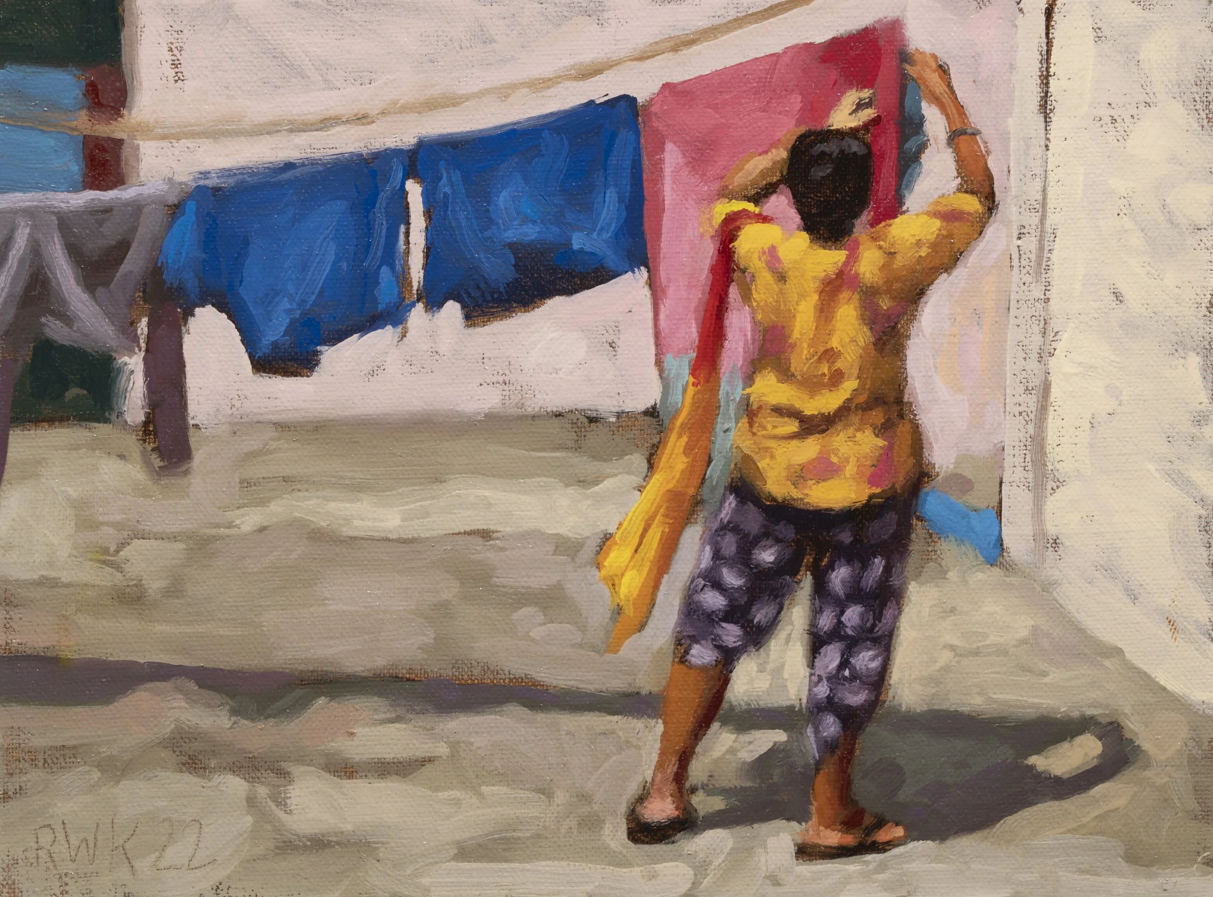 Laundry Day in Kathmandu, 6x8, Dec 2022.jpg