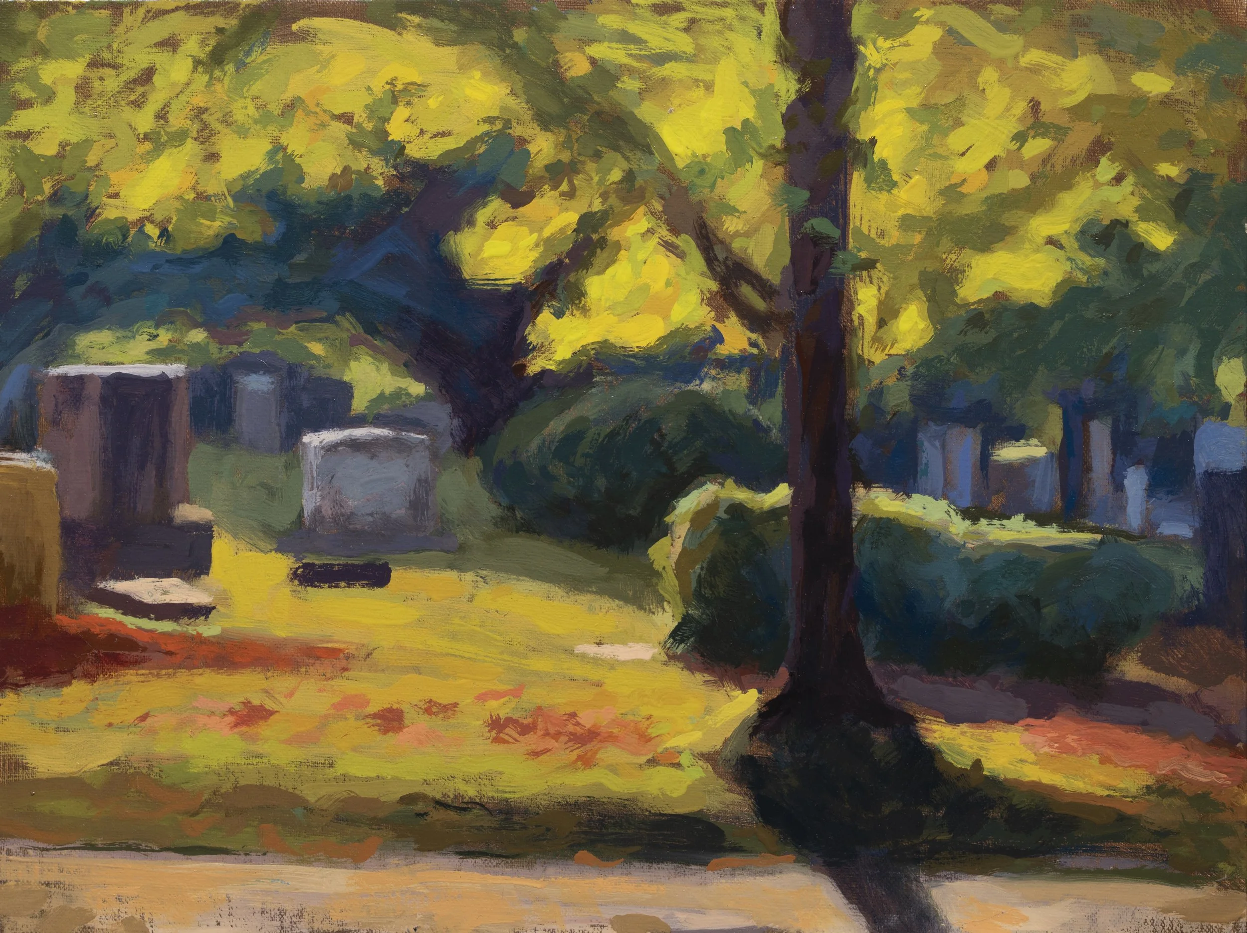 Hollywood Cemetery Tree Glow, 9x12, 2023.jpg