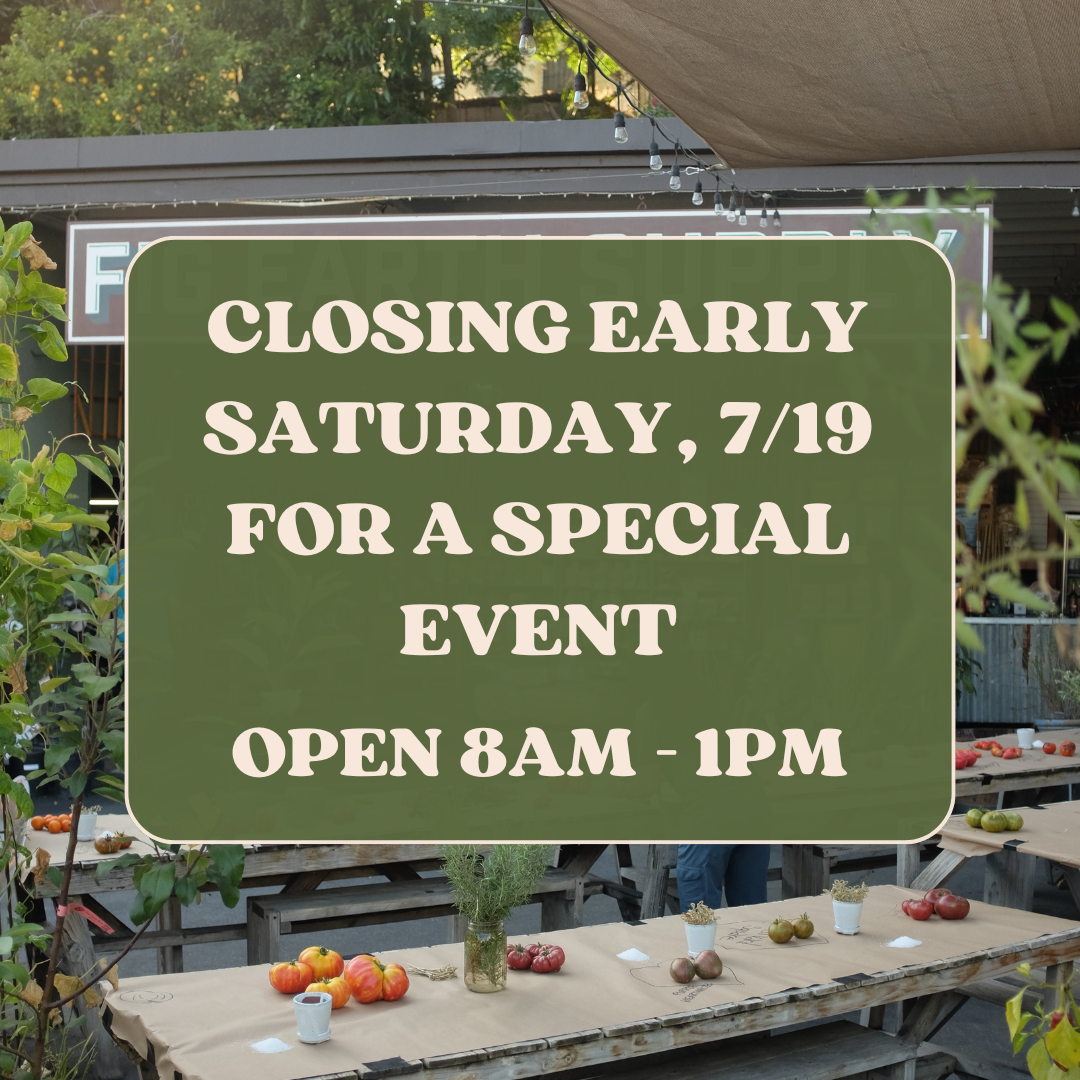Closing Early - Special Event
