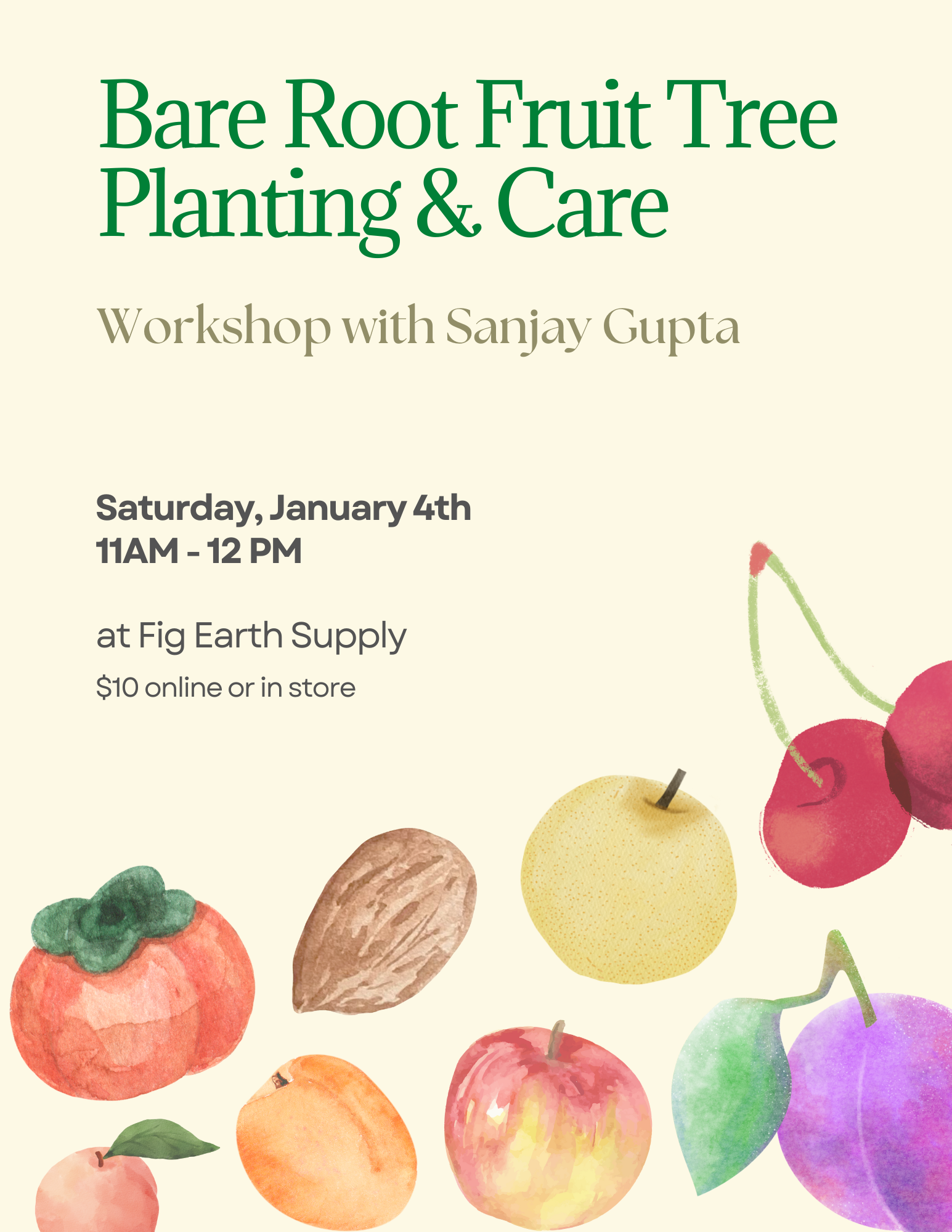 Bare Root Fruit Tree Planting &amp; Care Workshop
