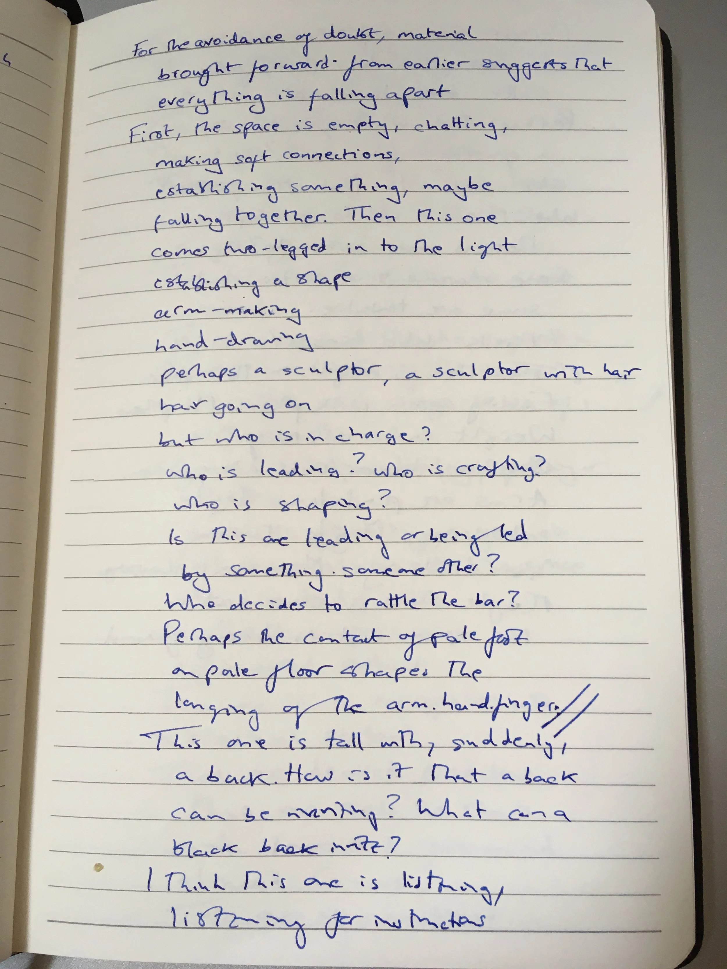  An improvised response in written form, by Andrew Carey 