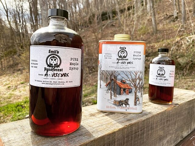 Our #maplesyrup is available! One liter glass bottle for pick up $32, one quart can for mail order $30 + s/h, one pint glass for pick up $16. Please message or email your order! Website with more info in our profile. #naturallysweet #agroforestry #ca