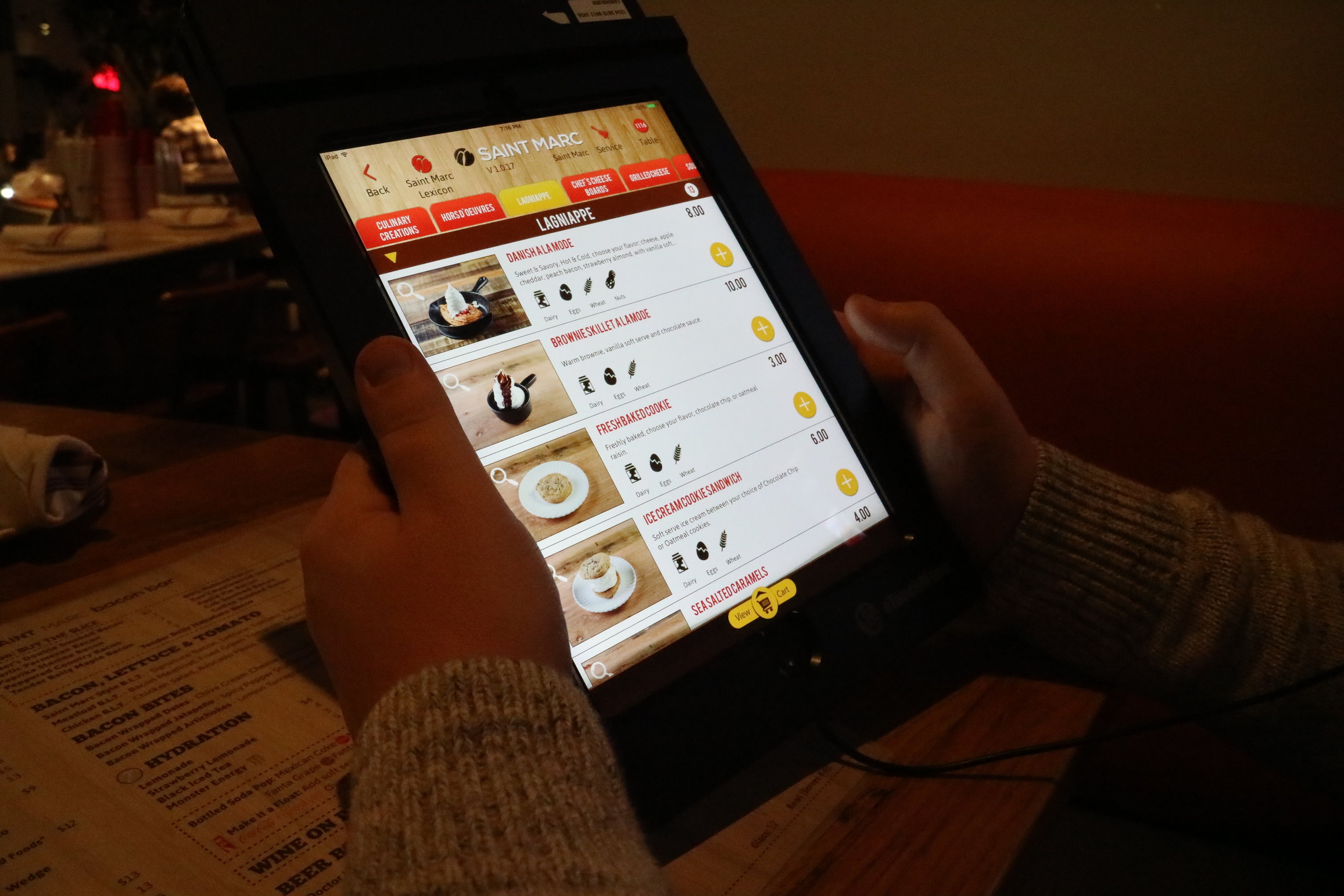 Can Order from the Tablet