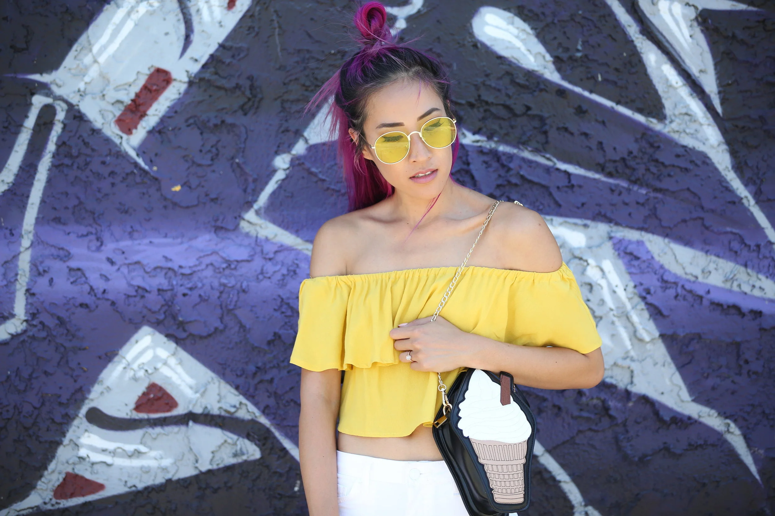 Off the Shoulder Top with White Denim for Summer - Part 2