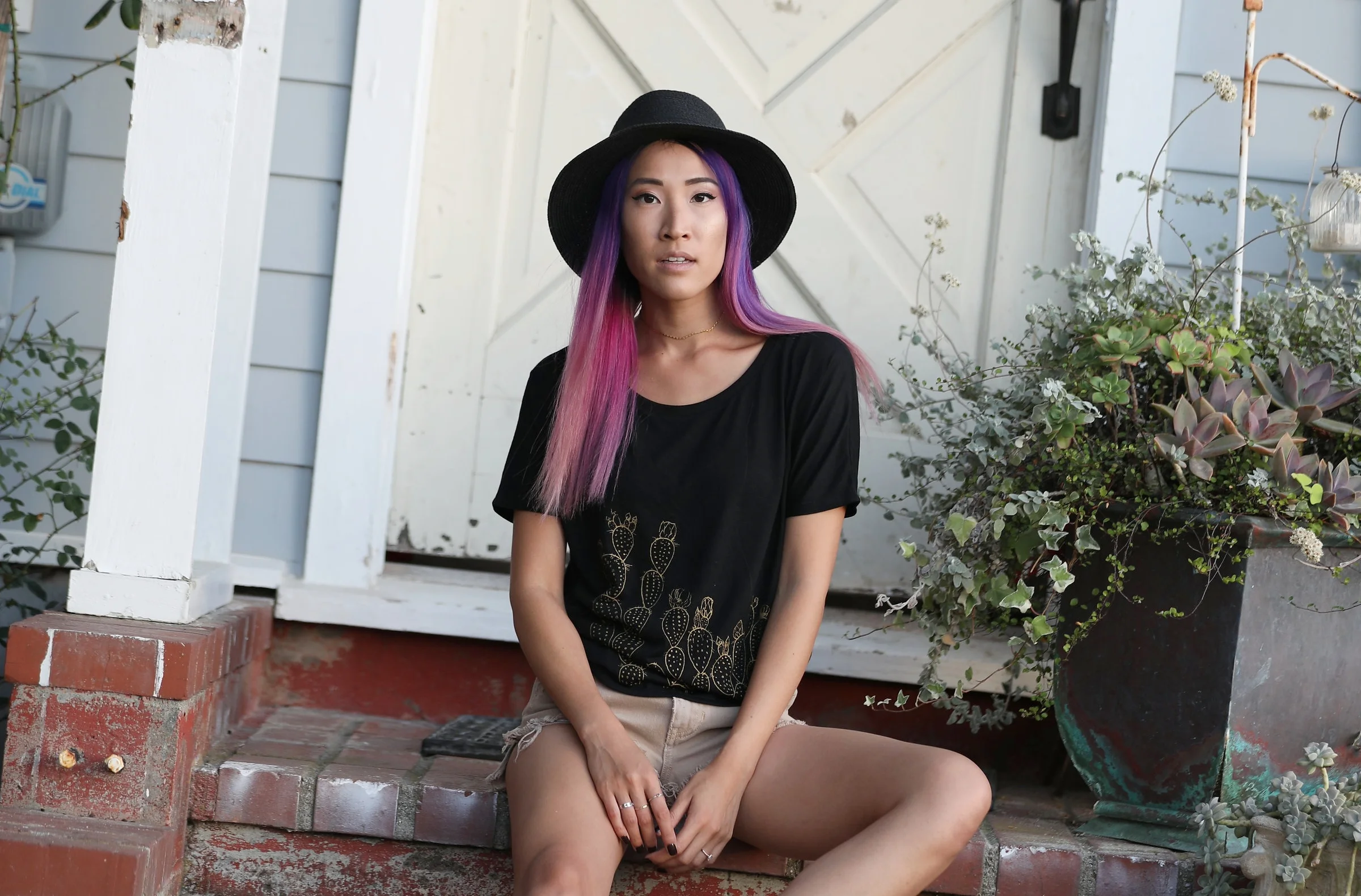 Cactus Print Tee by Backward Prints