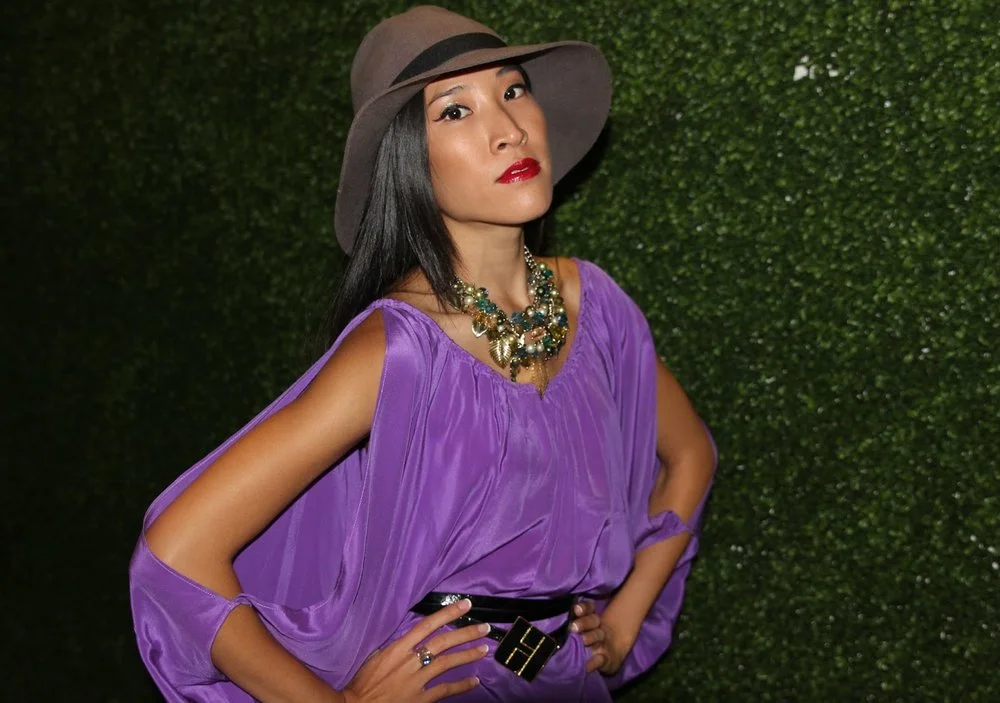 Boho Glam in a Bat Wing Top and Felt Hat