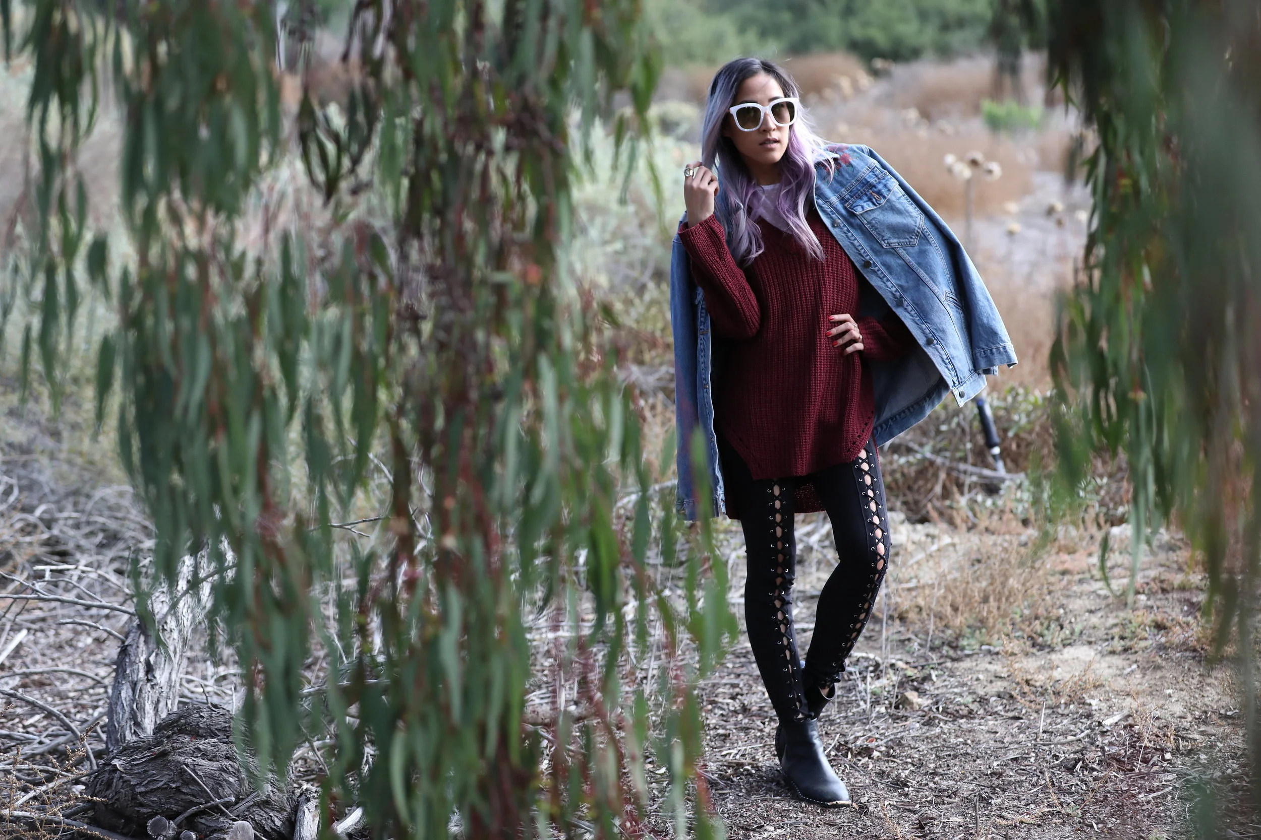 Styling an Oversized Statement Denim Jacket