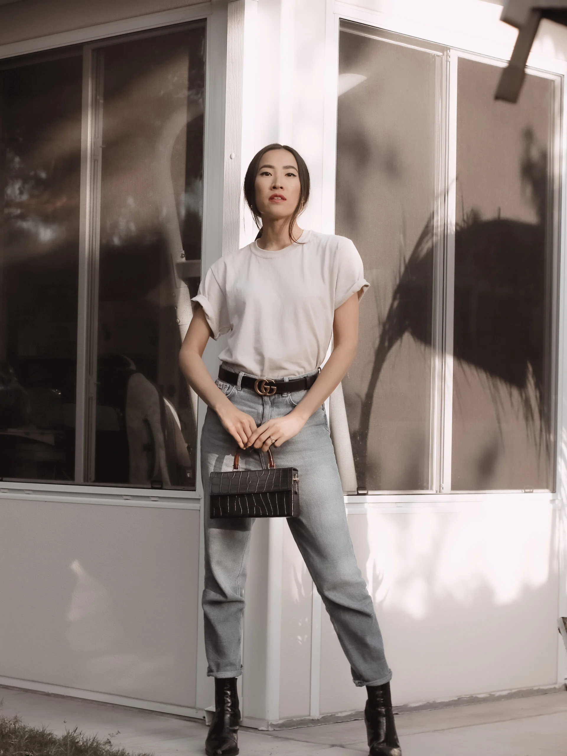 Casual Outfit Styled with Gucci Belt 