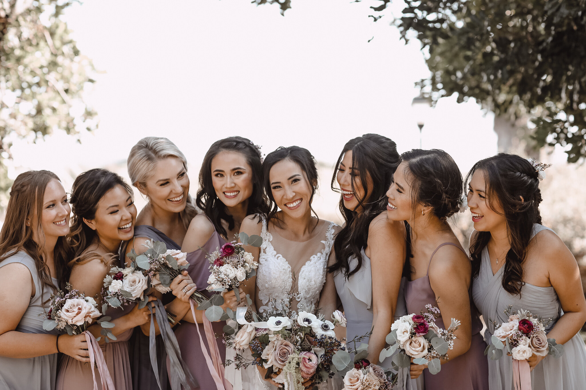 Hammond Wedding Bridesmaid and Bride Close Up- Bleudog Fotography