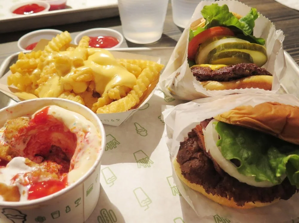 Eating at Shake Shack at New York, New York in Las Vegas