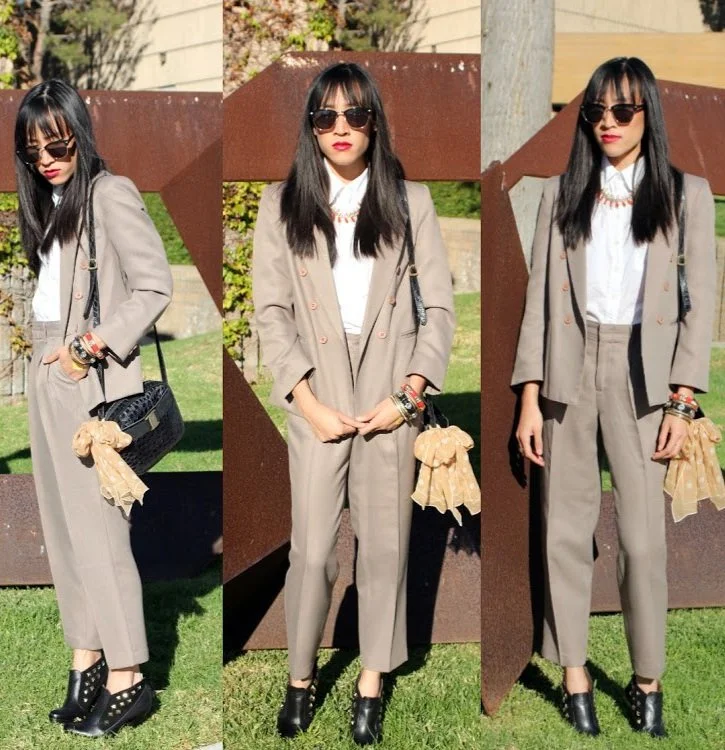 Thrifted Pant Suit and Visiting Orange County Museum of Art