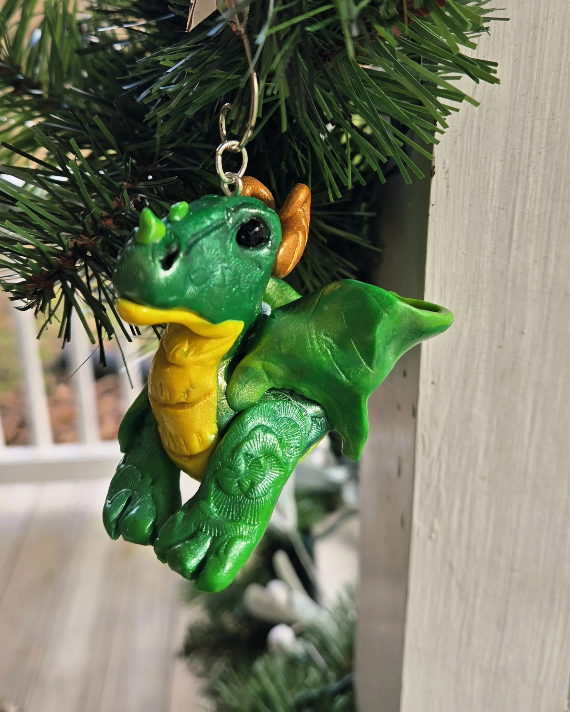 Forest Dragon Miniatare Christmas Ornament