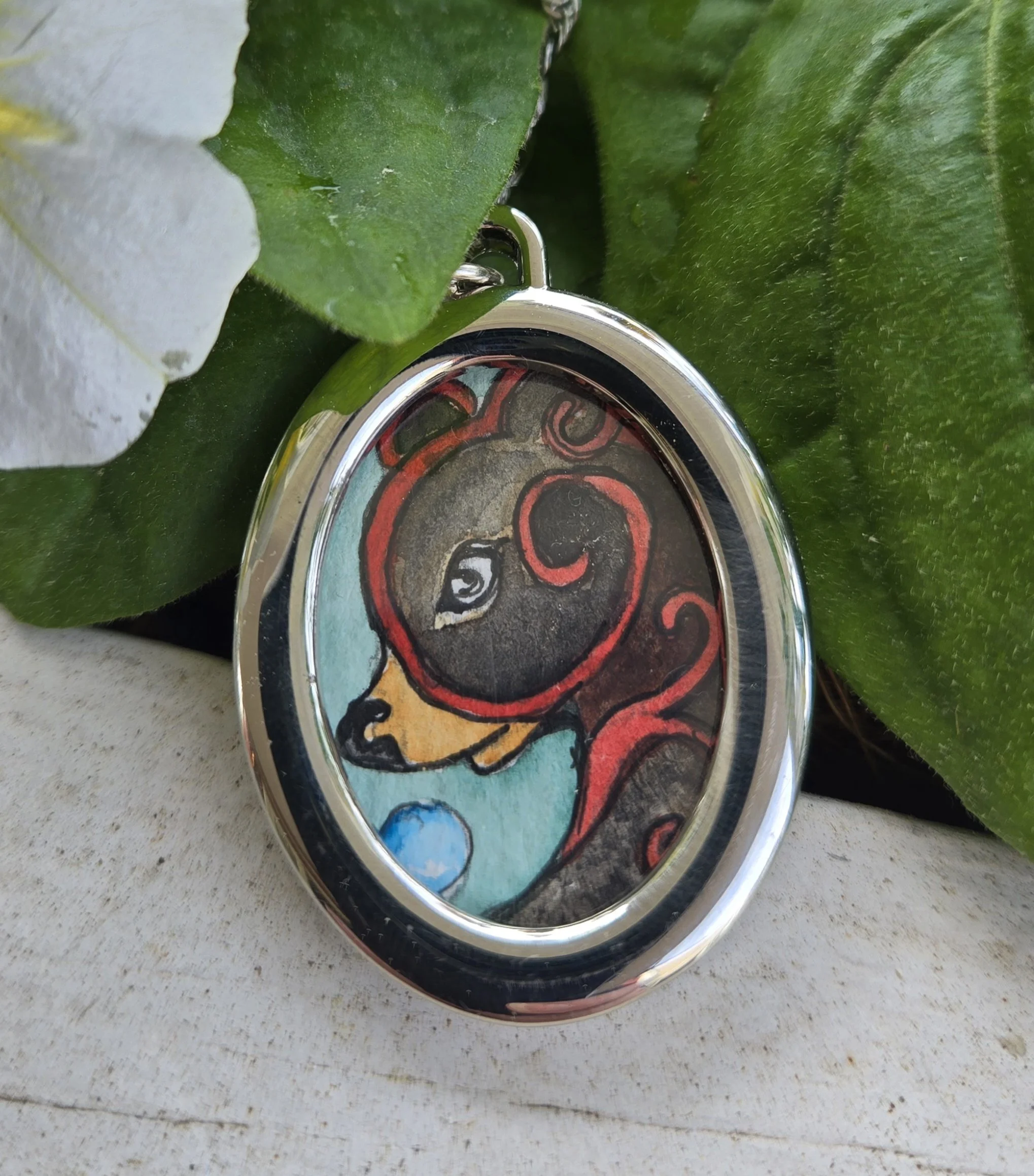 Watercolor necklace