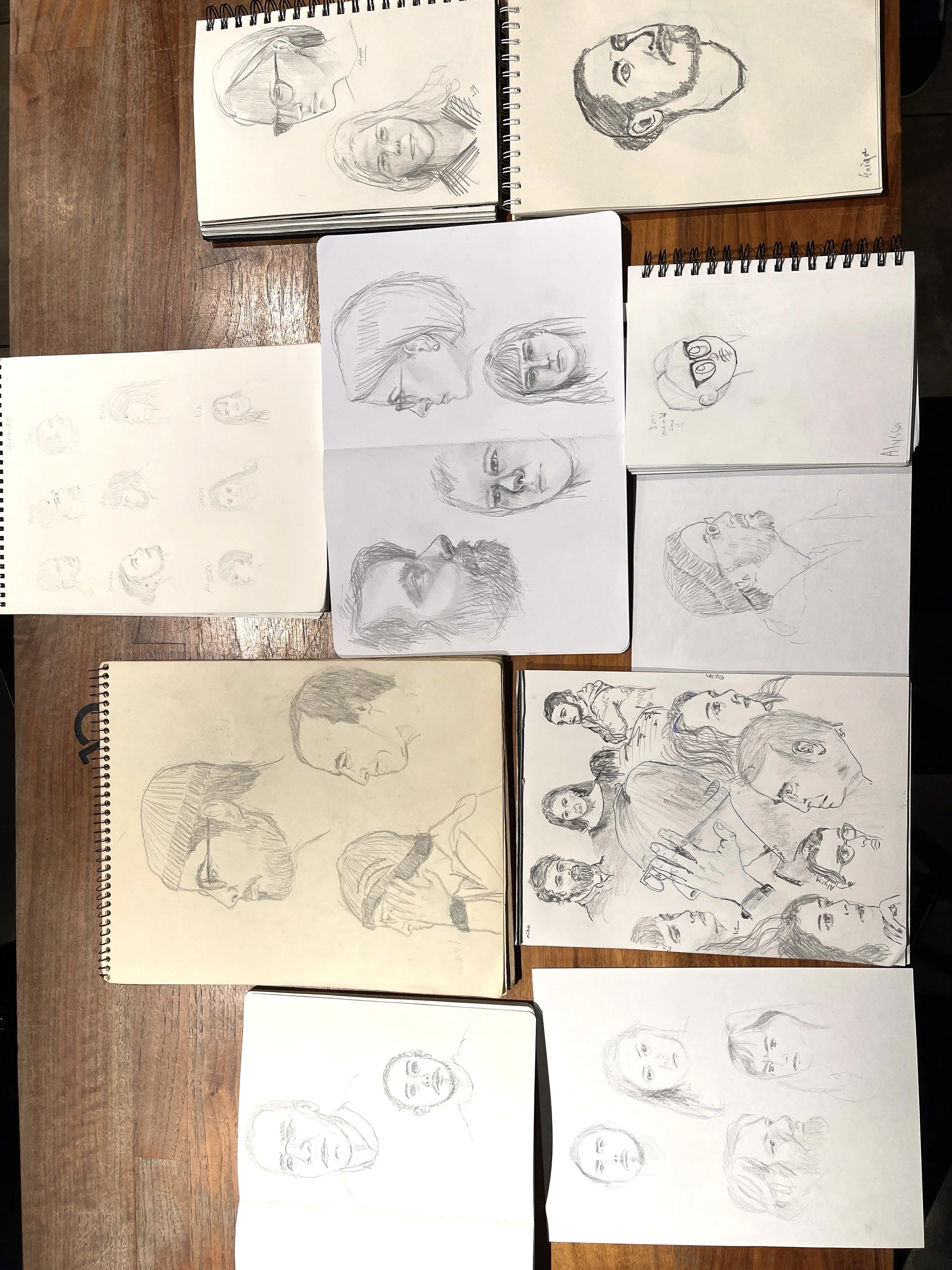 Community Portrait Sketch at The Katonah Reading Room