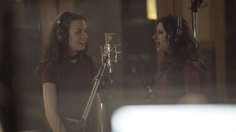 Nicole and Essence in the studio