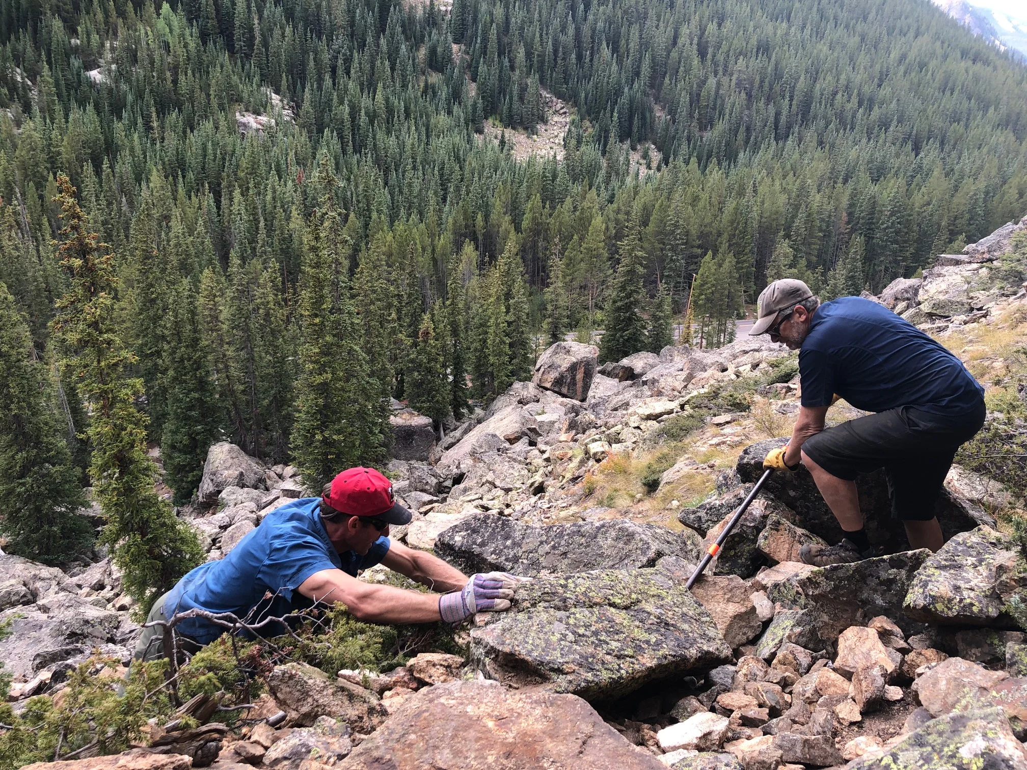 Defining and restoring the Bulldog climbing area access trail