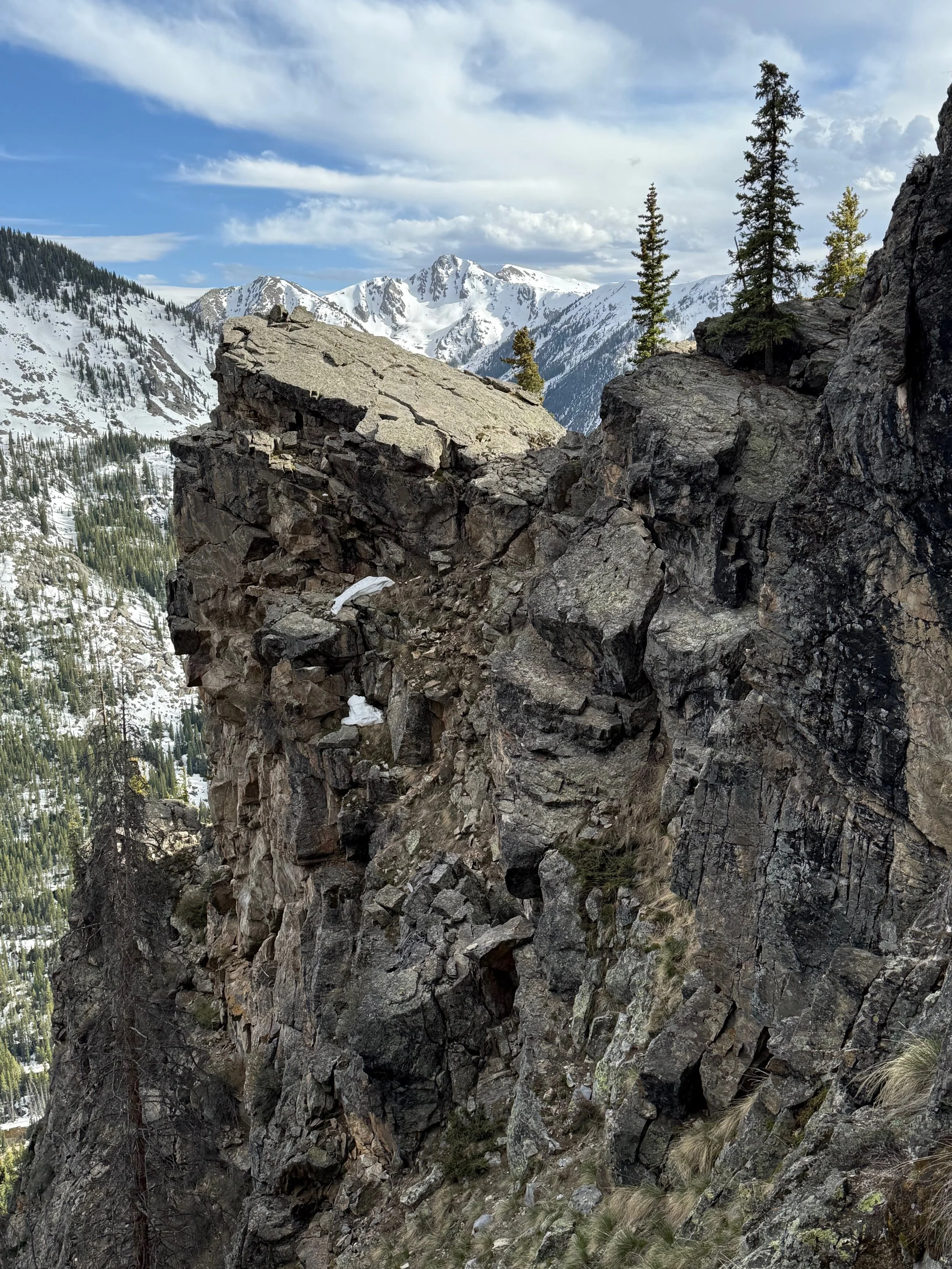 May: Talus tower looking toward NY Peak