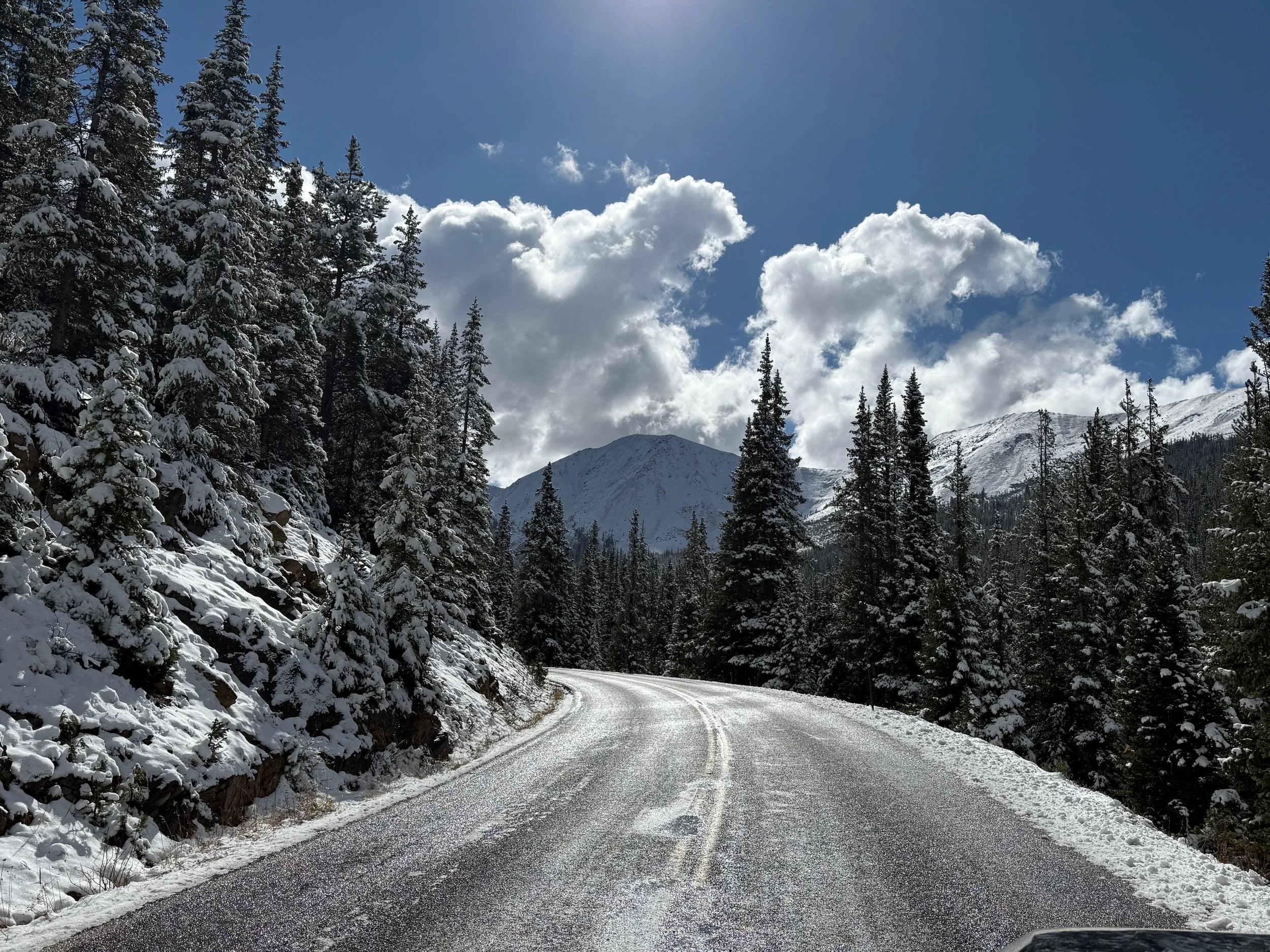 October: early snowfall near ghost town