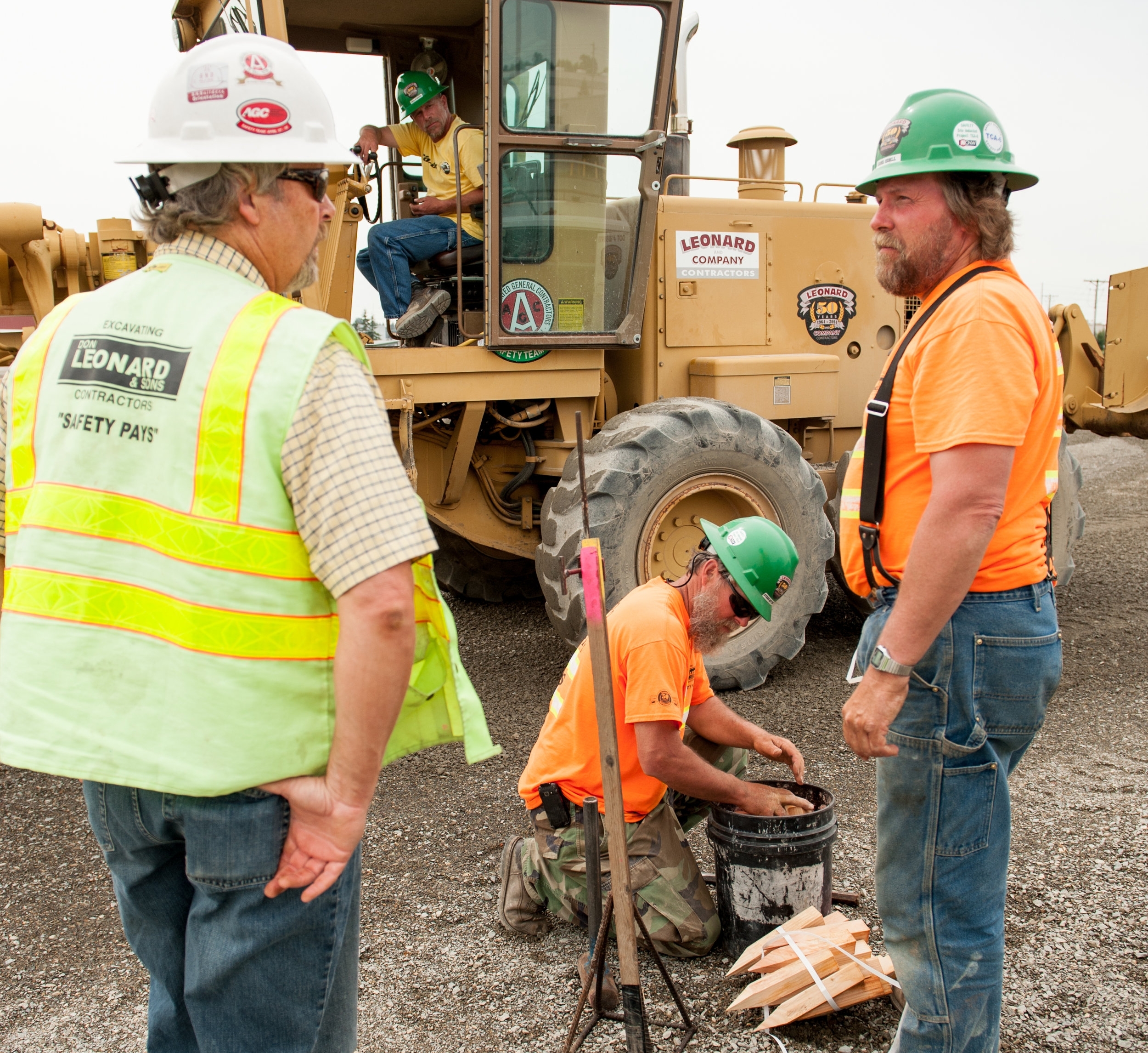 Bruce hard at work with Greg and Steve