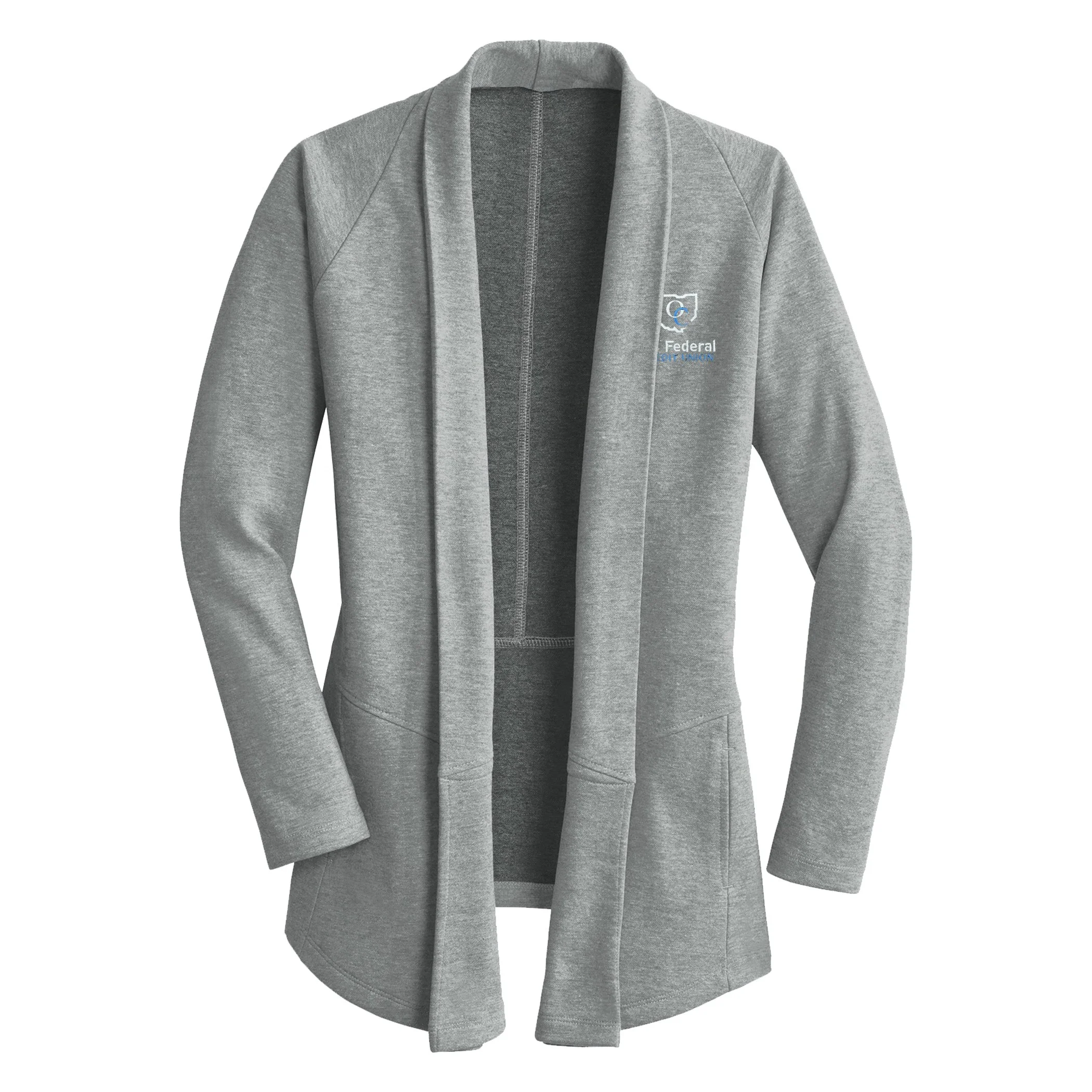 Ladies Cardigan in Medium Heather Grey