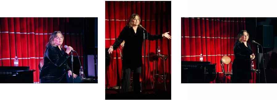 Kathleen Turner performing her cabaret show: “Finding My Voice”.