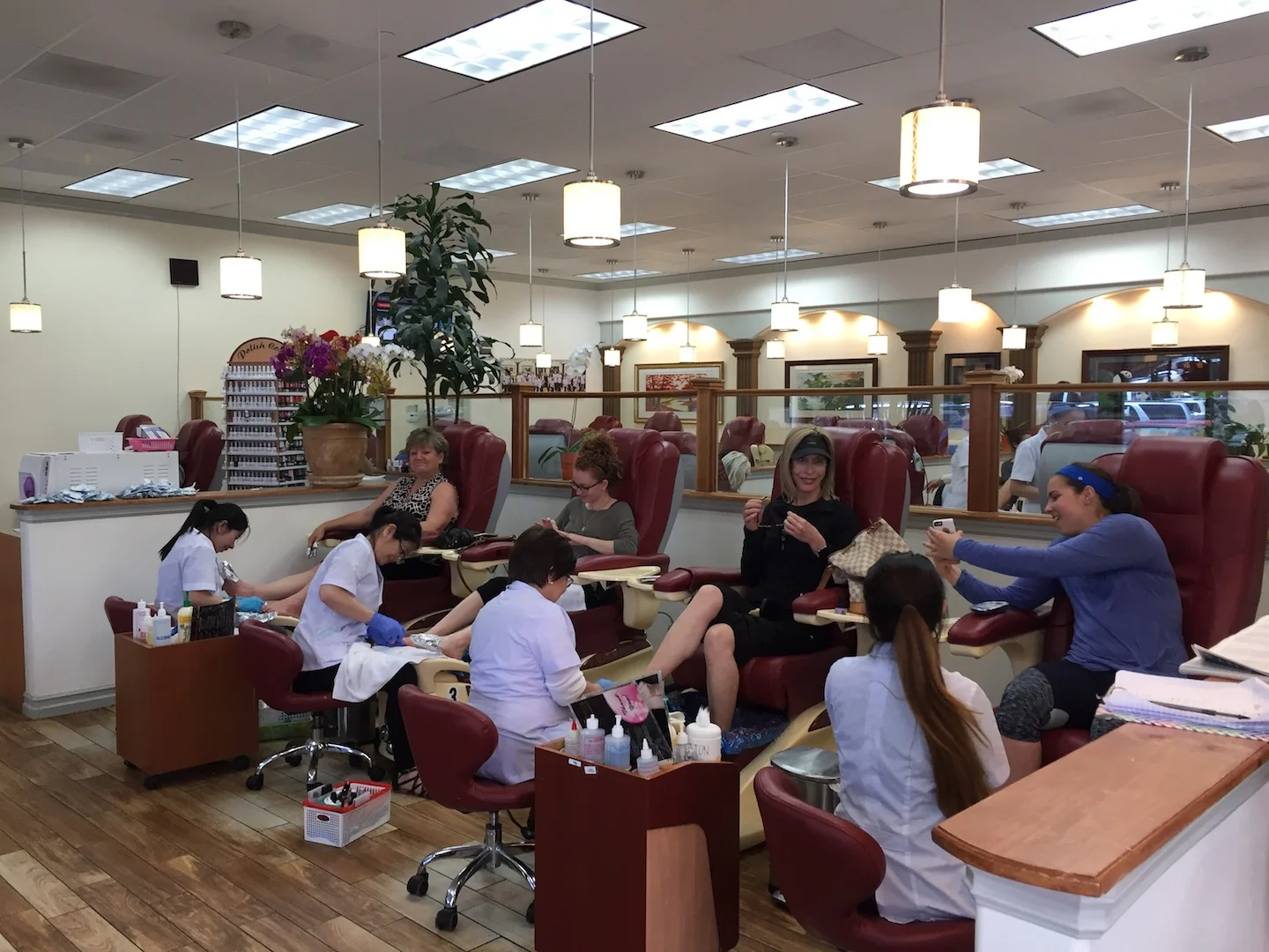 You can usually get a mani-pedi at Tracy's Nails in Capitola without an appointment.