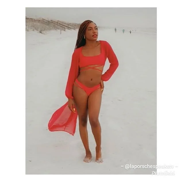 &quot;Some women fear the fire...some women simply become it.&quot;
-r.h. Sin 
#summervibes #summertime #summer #summer2020 #BlackGirlMagic #redbikini #blackexcellence