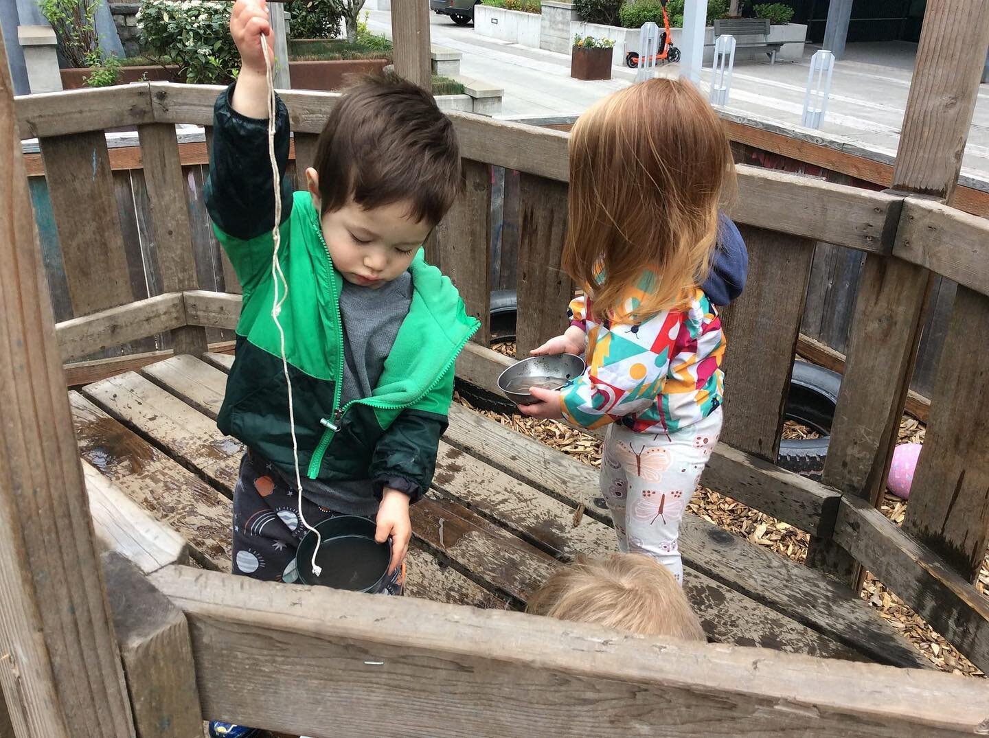 These are exciting images of children at play, because they are learning how things work, how things fit together, what can be created, what doesn't work, how to collaborate. Do these skills come into play in your daily life? They develop them here w