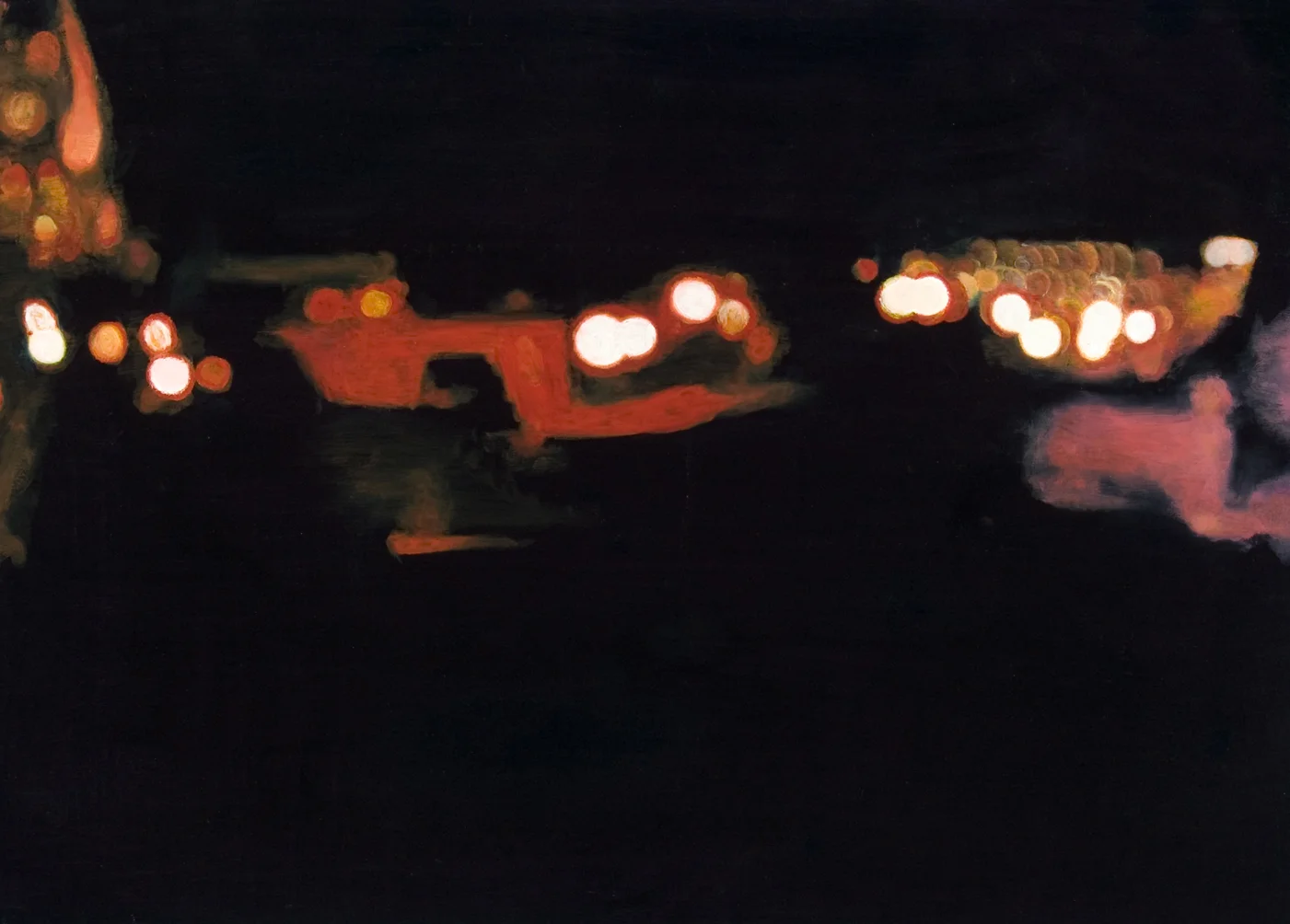 Raleigh Nightscape (08) 20x30" oil on panel