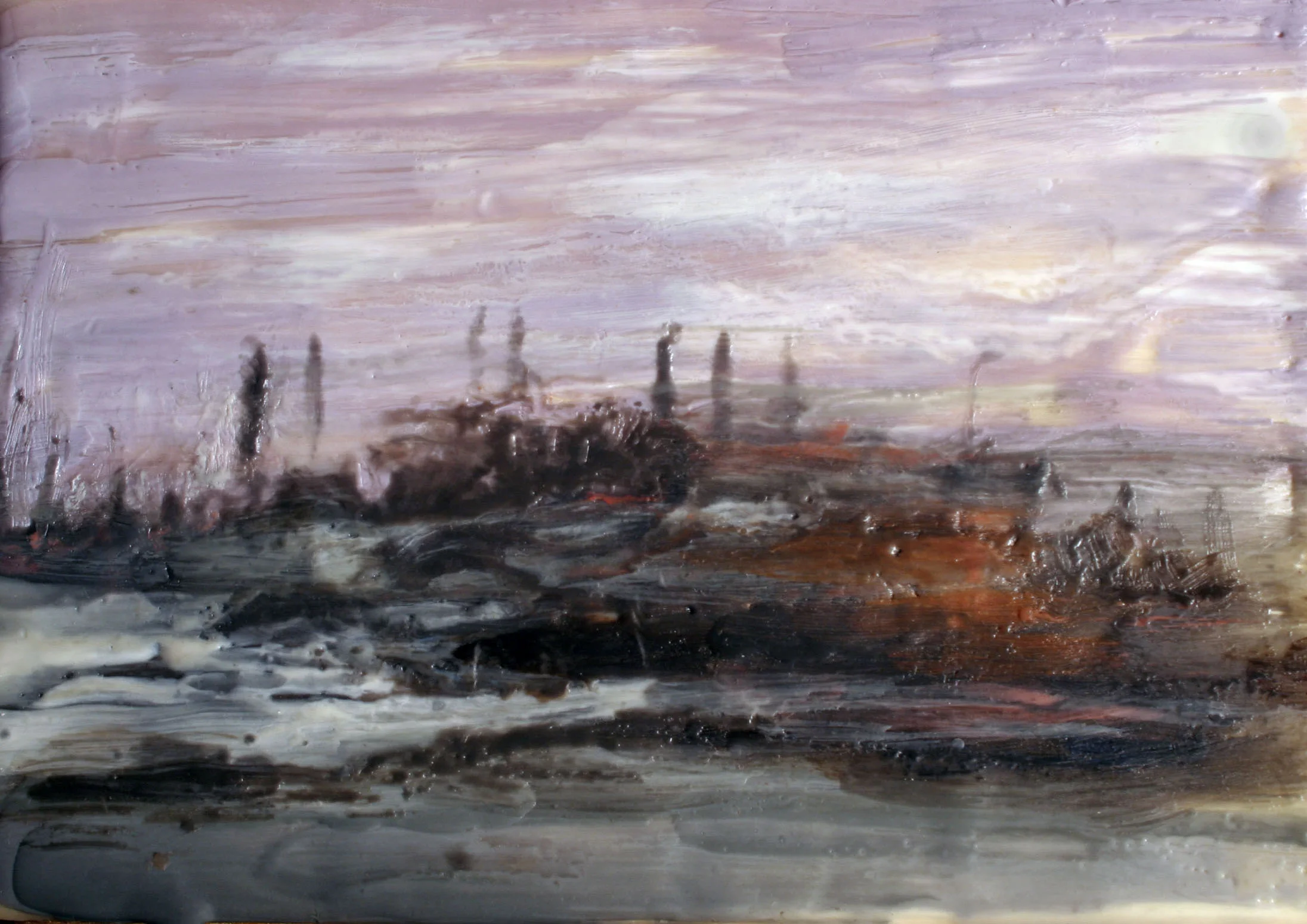 I-95 (05) 4x6" encaustic on panel