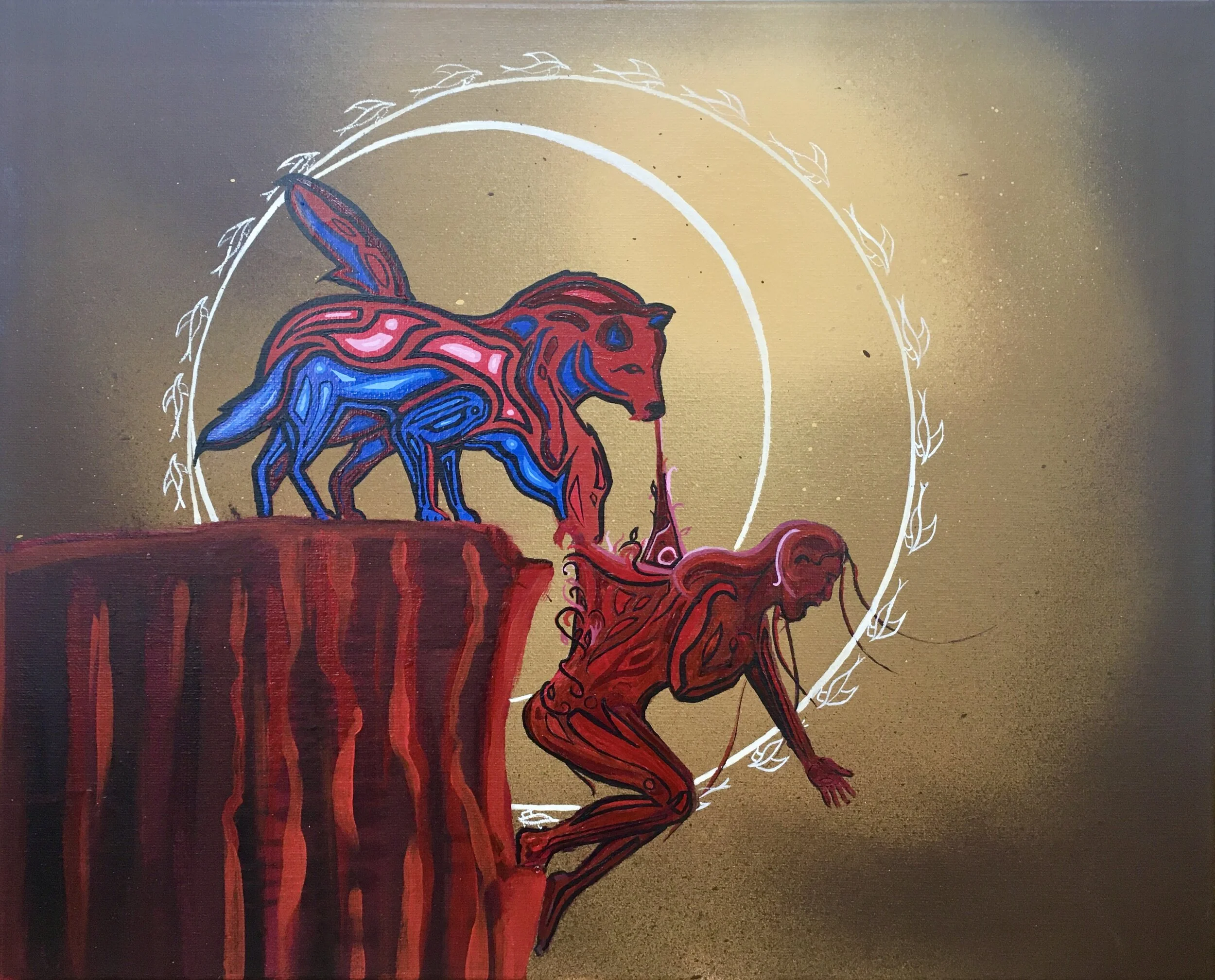 Saved by the Wild:  Wolves (original acrylic on Canvas)