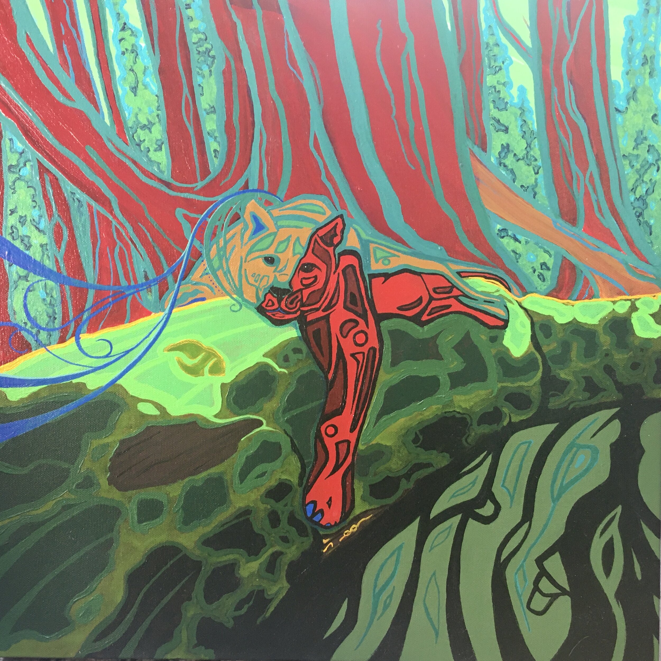 Boos Cho (original acrylic on Canvas) - 20 x 20