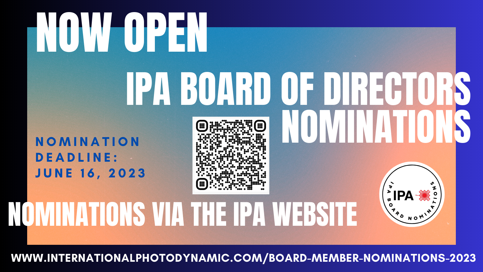 IPA Board of Director Nominations 2023 - NOW OPEN — International ...