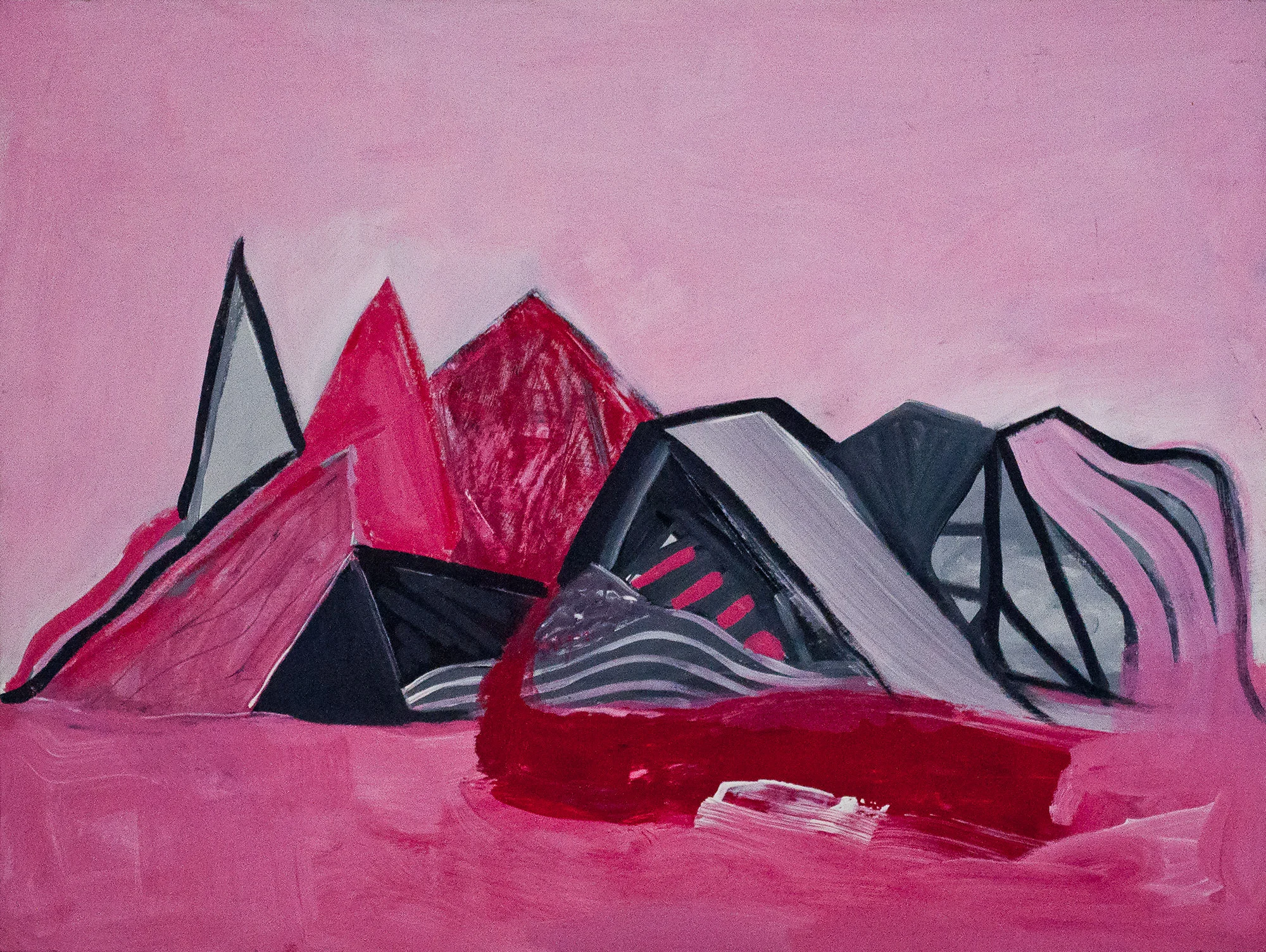 Pink And Green Mountains